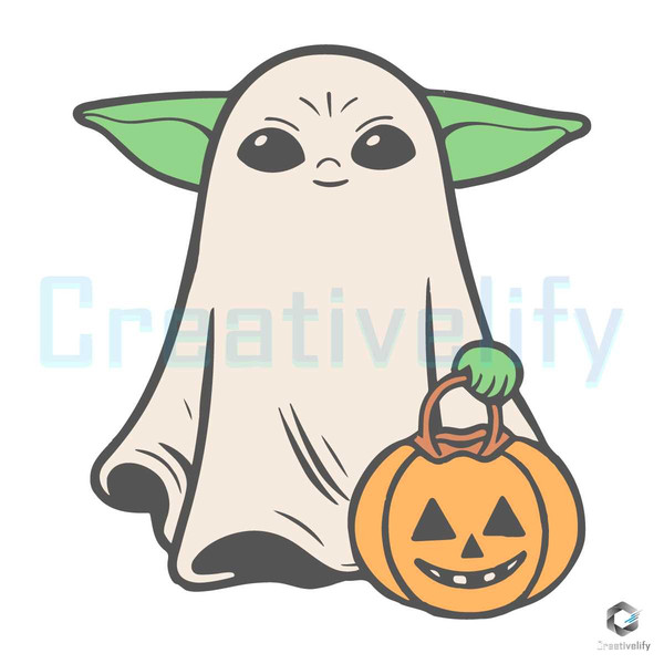 Baby Yoda Ghost SVG Vintage Star Wars Download File.jpg