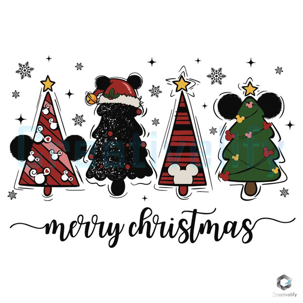 Disney Christmas Tree Vintage SVG Mickey Ear Files For Cricut.jpg