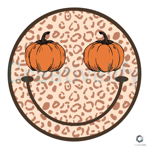 Free Fall Smiley Face SVG Pumpkin Season Design File.jpg