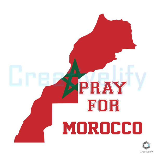 Pray For Morocco SVG Morocco Map Vintage File Download.jpg