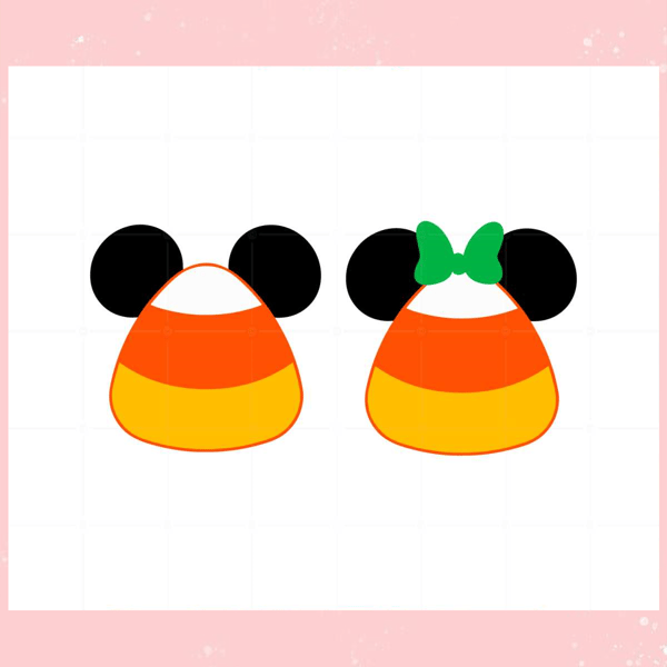 Halloween Cute Mickey And Minnie Face SVG Graphic Design Files.jpg