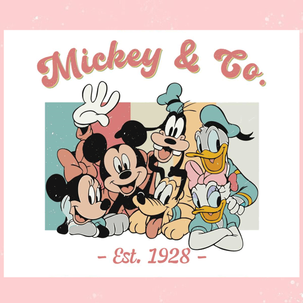 Mickey And Co Retro Vintage Disneyland Est 1928 SVG File.jpg