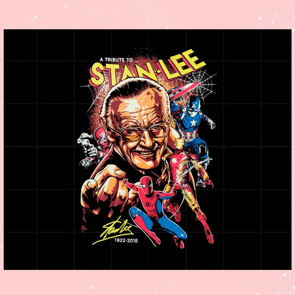 Tribute To Stan Lee Stan Lee Marvel Super Hero Png Sublimation.jpg