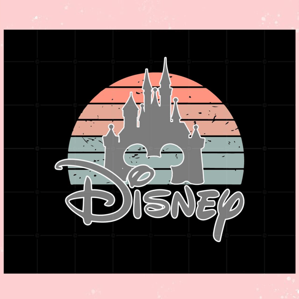 Vintage Sunset Disney Castle Svg Files For Cricut Sublimation Files.jpg