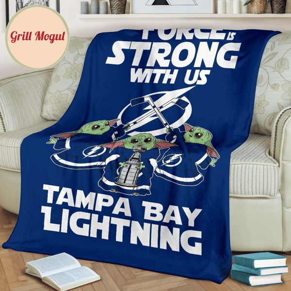 Tampa Bay Lightning Baby Yoda Fleece Blanket The Force Strong.jpg