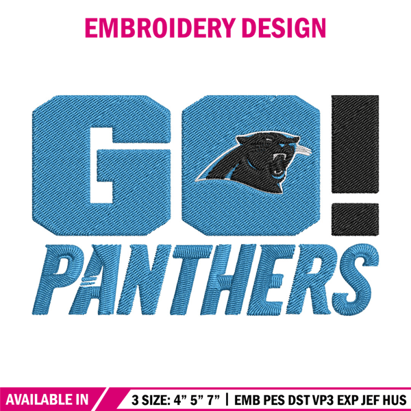 Carolina Panthers Go embroidery design, Panthers embroidery, NFL embroidery, sport embroidery, embroidery design..jpg