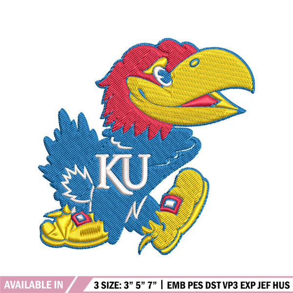 Kansas Jayhawks embroidery design, Kansas Jayhawks embroidery, logo Sport, Sport embroidery, NCAA embroidery..jpg