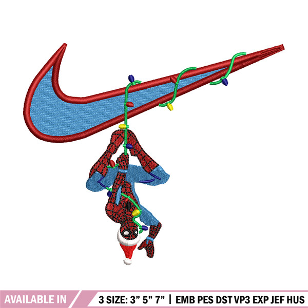 Spaiderman Nike logo embroidery design, Spaiderman Nike embroidery, Embroidery shirt, Nike design, Instant download.jpg