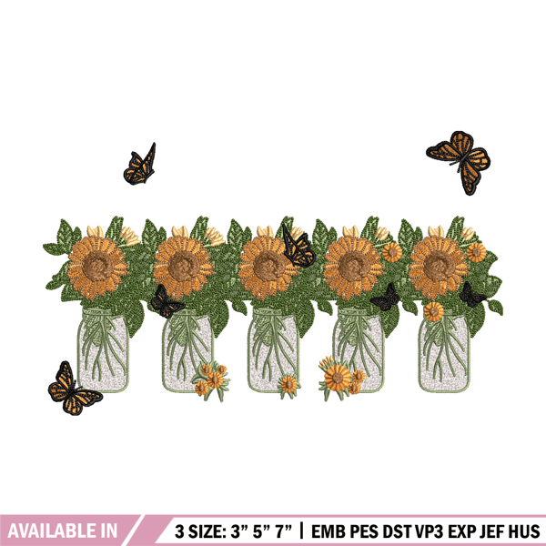 Sunflowers embroidery design, Sunflowers embroidery, flowers design, embroidery file, logo shirt, Digital download.jpg