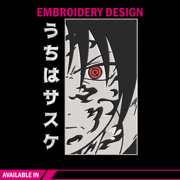 Uchiha Sasuke Embroidery Design, Naruto Embroidery, Embroidery File, Anime Embroidery, Anime shirt, Digital download..jpg