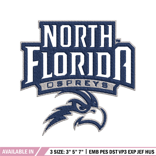 UNF Ospreys embroidery design, UNF Ospreys embroidery, logo Sport, Sport embroidery, NCAA embroidery..jpg