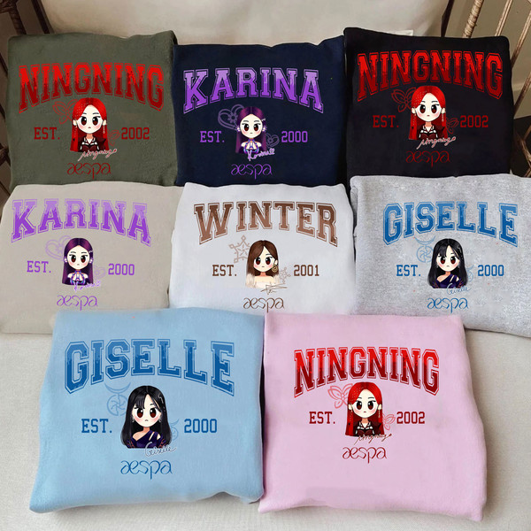 Aespa Girl Group Members Shirt, Aespa Kpop Sweatshirt, Cute Aespa Tshirt, Aespa Fan Shirt, Aespa Synk Hyper Line, Aespa Karina Winter Tee.jpg