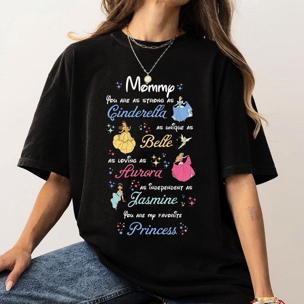 Princess Mom Shirt, Disney Mama Shirt, In My Disney Mama Era, Gift from Daughter, Mother's day Shirt, Disney Princesses Mama Tshirt.jpg