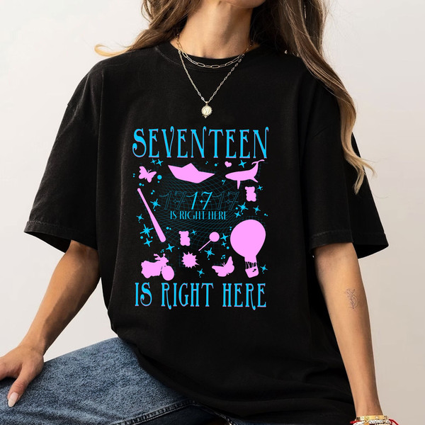 Seventeen 17 Is Right Here Shirt, Seventeen Carat Sweatshirt, Kpop Seventeen New Album T-shirt, Seventeen Merch, Seventeen Fan Tee.jpg