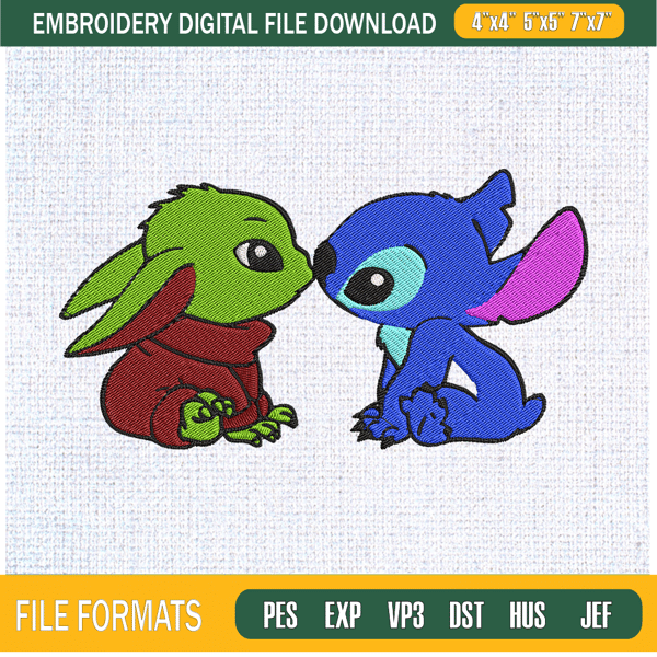Baby Yoda and Stitch Kiss Embroidery Designs, Baby Yoda Machine Embroidery Design, Machine Embroidery Designs - Premium & Original SVG Cut Files.jpg