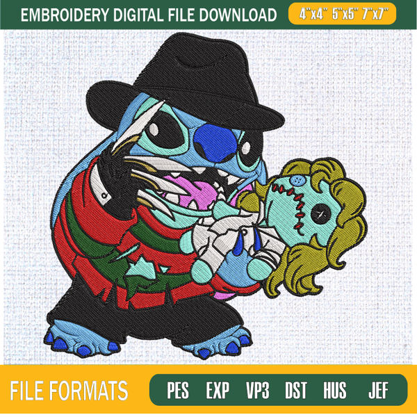 Freddy Stitch Doll Funny Embroidery Designs, Halloween Machine Embroidery Design, Machine Embroidery Designs - Premium & Original SVG Cut Files.jpg