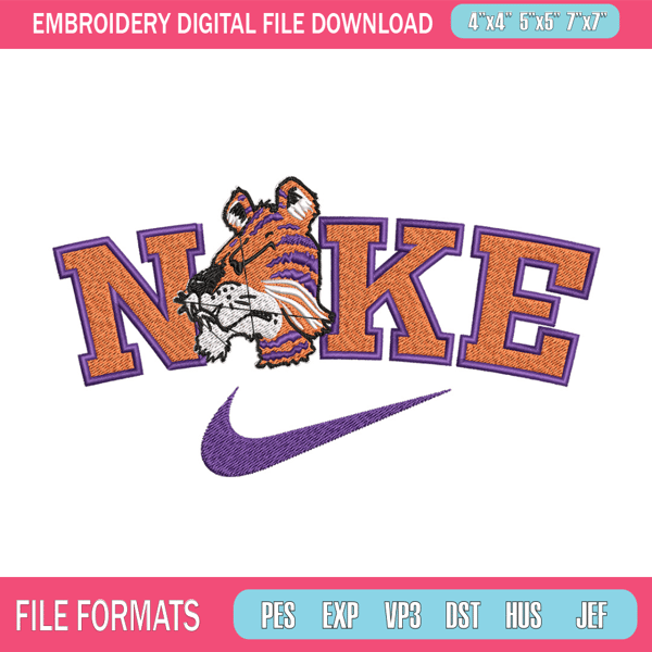 Tiger x nike embroidery design, Cartoon embroidery, Nike design, Embroidery file, Embroidery shirt, Digital download.jpg