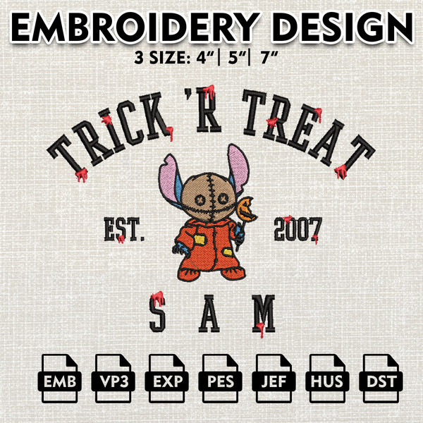 Halloween Machine Embroidery Pattern, Horror Characters Embroidery Designs, Trick r Treat Costume Embroidery files.jpg