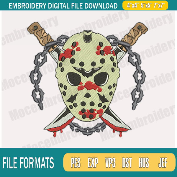 Halloween Horror Embroidery Designs, Retro Horror Bloody Knife Killer Digital Embroidery Machine Design Files.png
