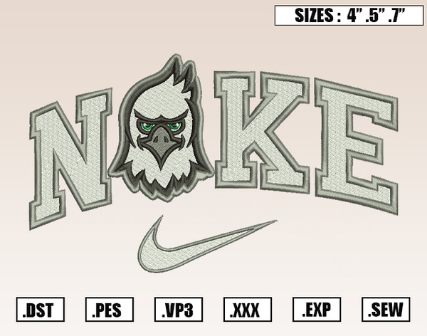 Nike North Dakota Fighting Hawks Embroidery Designs, NCAA Embroidery Design File Instant Download.png