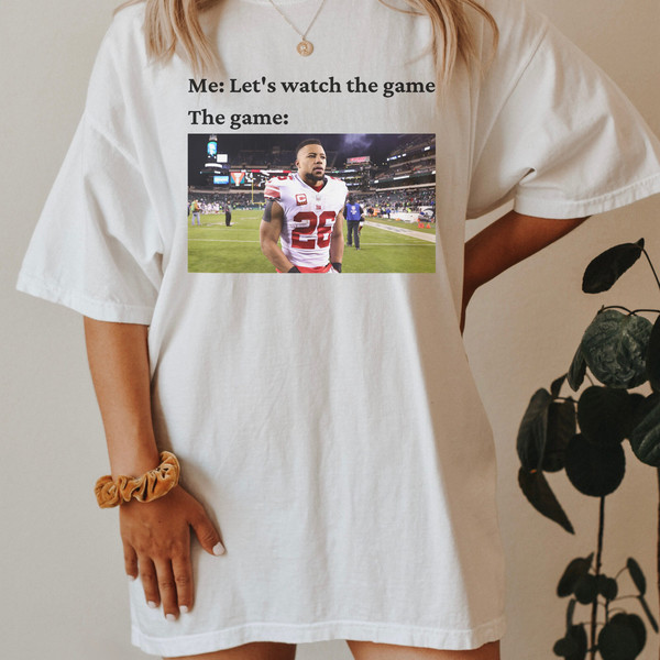 COMFORT COLORS Watch the Game Saquon Barkley Tshirt, New York Giants Shirt, NFL Vintage shirt, Funny nfl Merch, Penn State.jpg