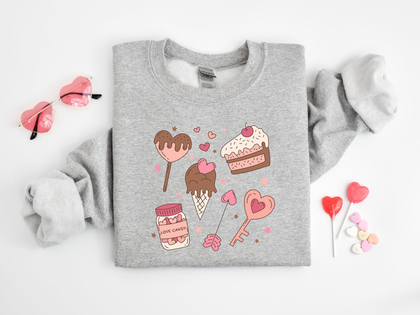 Valentines Day Cake And Candy Sweatshirt, Snack Life, Eat Cake, Love Key,Valentines Day Shirts For Woman,Valentines Day Gift, Valentines Day.jpg