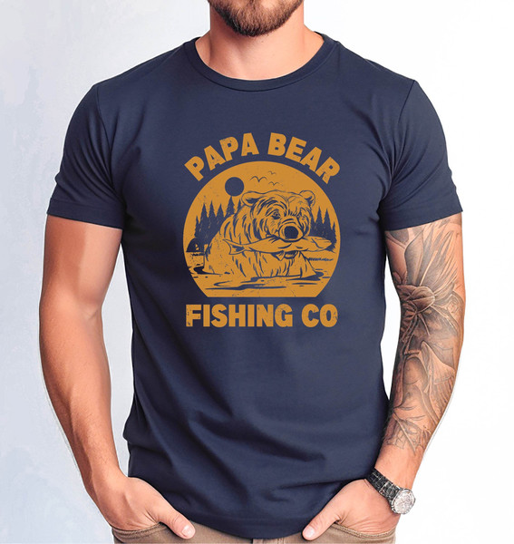 Papa Bear Fishing Co Tshirt, Cute Papa Bear Fishing Co Shirt, Funny Papa Bear Fishing Gift Tee, Papa Bear Fish Life Shirt.jpg