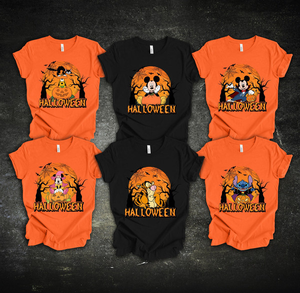 Halloween Shirts, Halloween Family Shirts, Halloween Disney Shirt, Disney Halloween Shirt, Disney Friends Shirt, Mickey Minnie and Friend 2.jpg