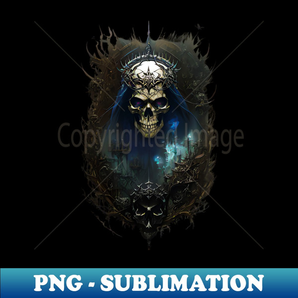 skull with a crown - PNG Transparent Sublimation Design - Defying the Norms