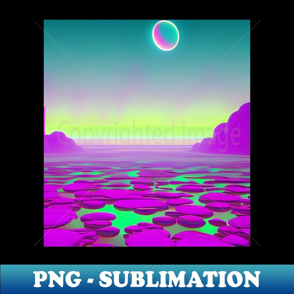 Extraterrestrial lake - Elegant Sublimation PNG Download - Bring Your Designs to Life