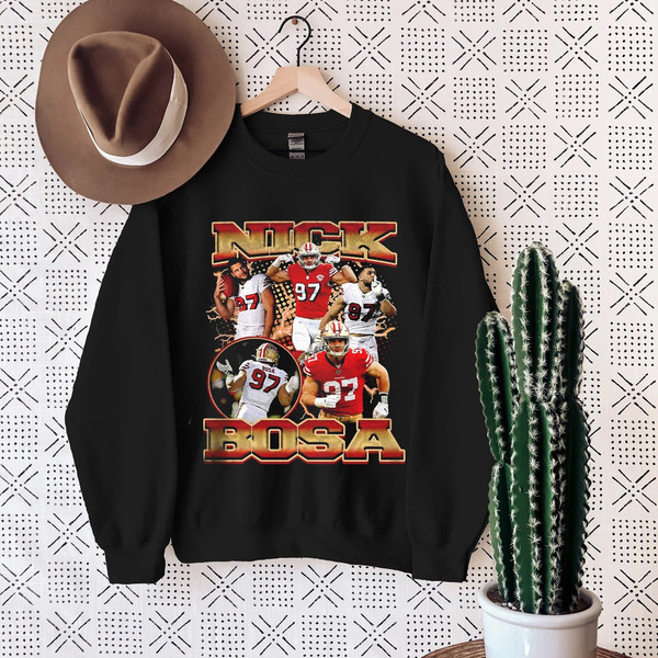 Nick Bosa SweatShirt, Vintage Football shirt, Nick Bosa Shirt, Classic 90s Graphic Tee, Unisex, Vintage Bootleg, Gift, Retro Fall Shirt.jpg