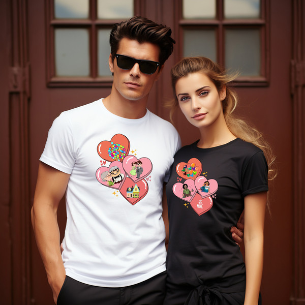 Disney Mickey Minnie Stitch Valentines  Sweatshirt, Daisy Donald Valentine Heart Shirt, Encanto Love Hoodie, Up Carl Ellie Valentine Shirts.jpg