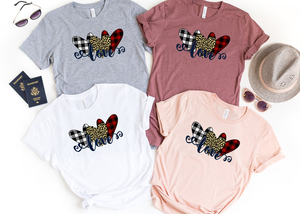 Leopard Print Valentines Hearts Shirt, Valentines Day Shirt, love shirt, Couple Matching Shirt, Gift For Wife, Engagement Shirt.jpg