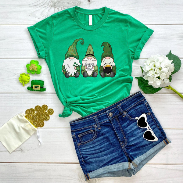 St Patrick Gnome Shirt, Gift for St Patricks Day, Gnomies Shirt, Funny St Patricks Day Shirt, Irish Shirts for Women and Men, Lucky Shirt.jpg