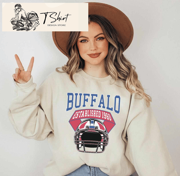 Football Game Day Sweatshirt Buffalo Bills Football Fan Gift - Happy Place for Music Lovers.jpg