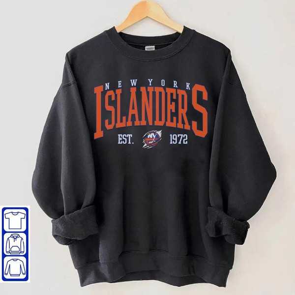 New York Islanders Crewneck, Vintage Style New York Islanders Sweatshirt, New York Hockey Crewneck, College Sweatshirt, Hockey Fan Gifts 30o.jpg