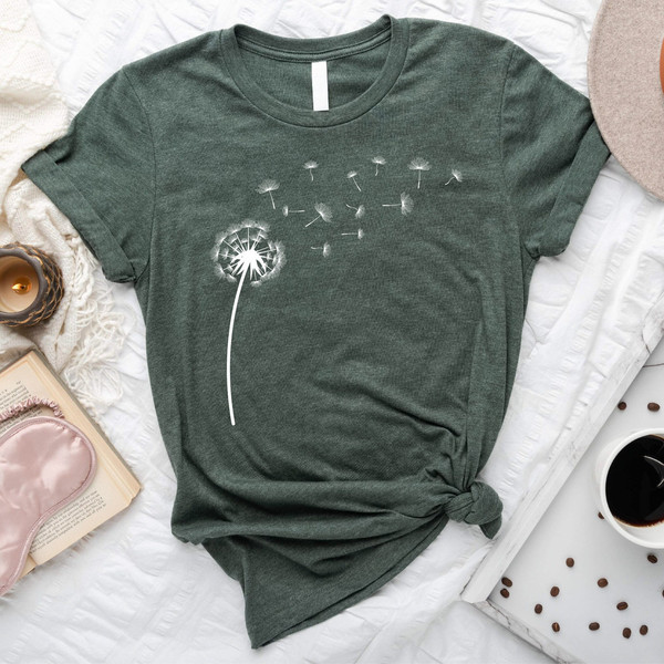 Dandelion Flower Shirt, Wild Flower Shirt, Mothers Day Shirt, Unique Mom Gift, Gift for Her, Christmas Gift For Mother, Mama Shirt, Fall Tee.jpg