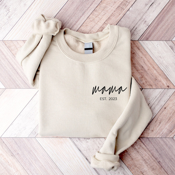 Personalized Mama Sweatshirt, Mother's Day Gift, Mama Sweatshirt, Mom Shirt, Mom Life Shirt, Mom Hoodie, Mama Crewneck, New Mom Shirt.jpg
