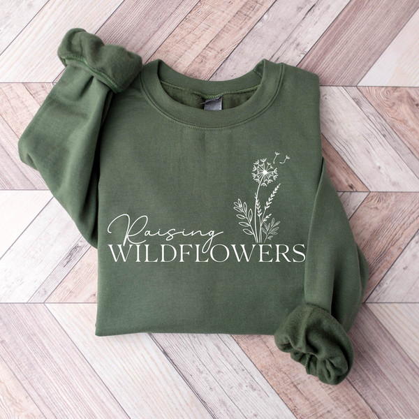 Raising Wildflowers Sweatshirt, Boys Mama Sweatshirt, Funny Mom Sweater, Mothers Day Gift, Mama Sweatshirt, Cute Mom Shirt, Mom Life Shirt.jpg
