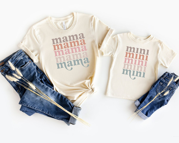 Groovy Mama & Mini Shirt, Mommy And Me Outfits, New Mom To Be, Custom Matching Ma Son Daughter Shirts, Kid Baby Unisex Graphic Tee.jpg