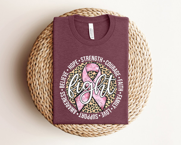 Hope Strength Courage Faith Shirt, Cancer Awareness, Cancer Family Support, Pink Ribbon Shirt, Cancer Fighter Shirt, Pink Day Sweatshirt.jpg