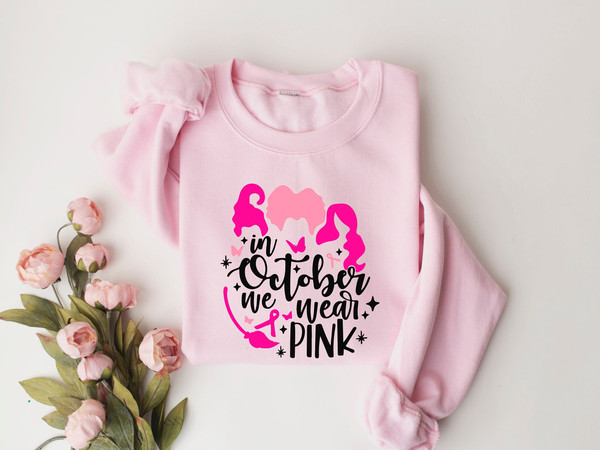 In October We Wear Pink Shirt, Halloween Cancer Awareness, Hocus Pocus Pink Day Shirt, Pink Ribbon Shirt, Cancer Fighter,Pink Day Sweatshirt.jpg