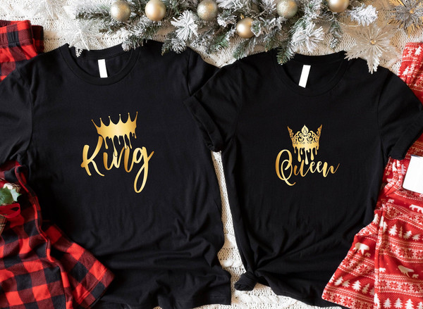 Couples King and Queen Shirt, Valentines Day Shirt, Honeymoon T-Shirt, Valentine's Day Shirt, Matching Couple Shirt, Husband and Wife Shirt.jpg