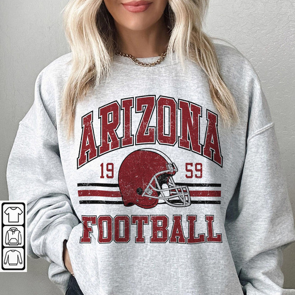 Arizona Football Sweatshirt, Shirt Retro Style 90s Vintage Unisex Crewneck, Graphic Tee Gift For Football Fan Sport L1409.jpg