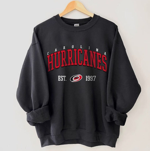 Carolina Hurricanes Crewneck, Vintage Style Carolina Hurricanes Sweatshirt, Carolina Sweatshirt, College Sweatshirt, Hockey Fan Gifts.jpg