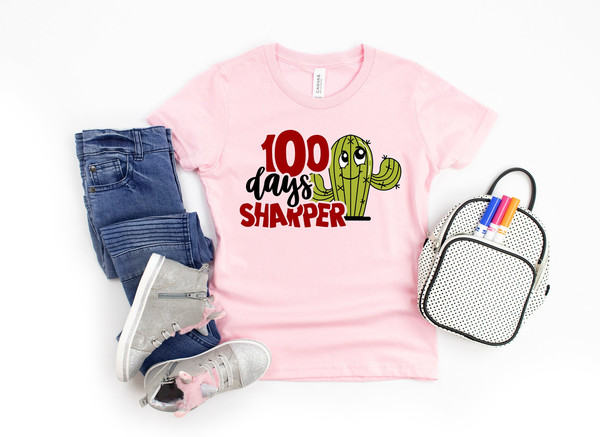 100 Days Sharper Shirt, 100 Days Of School, Teacher Gifts, Teacher Appreciation, 100 Days Brighter, Back to School Shirt, Teacher Life Shirt.jpg