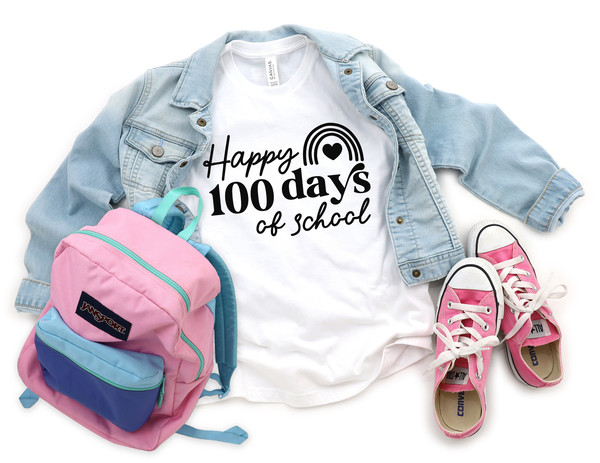 Happy 100 Days Of School Shirt, Teacher Gifts, 100th Day Of School, Teacher Appreciation, 100 Days Brighter, Back to School Shirt School Tee.jpg