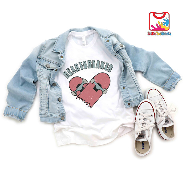 Heartbreaker Toddler Shirt, Cute Boy Valentines Shirt, Retro Valentines Kids Shirt, Funny Valentines Youth Shirt, Valentines gift.jpg
