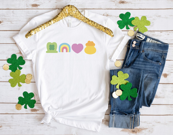 Lucky Charm Shirt, St Patricks Day Shirt For Women, Lucky t-shirt, women st pattys day tee shirt, shamrock heart shirt rainbow st pattys tee.jpg