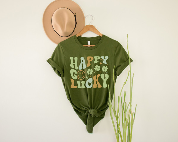 St Patricks Day Shirt, Happy Go Lucky Shirt, Lucky Charm Shirt, St Patricks Day Shirt Women, Saint Patricks Day Shirts, Shamrock Shirt Women.jpg